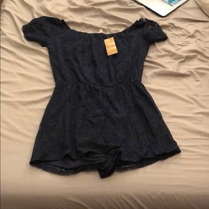 NWT Navy Blue Lace Romper